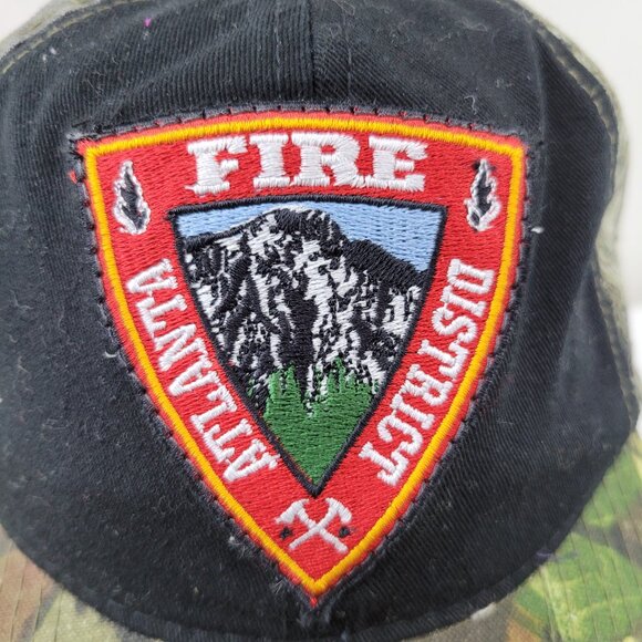 Atlanta Fire District Mossy Oak Camo Hat Adjustable One Size Port Authority - Picture 14 of 14